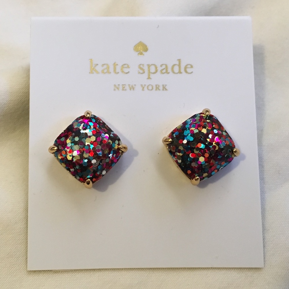 Kate Spade earrings glitter multicolored